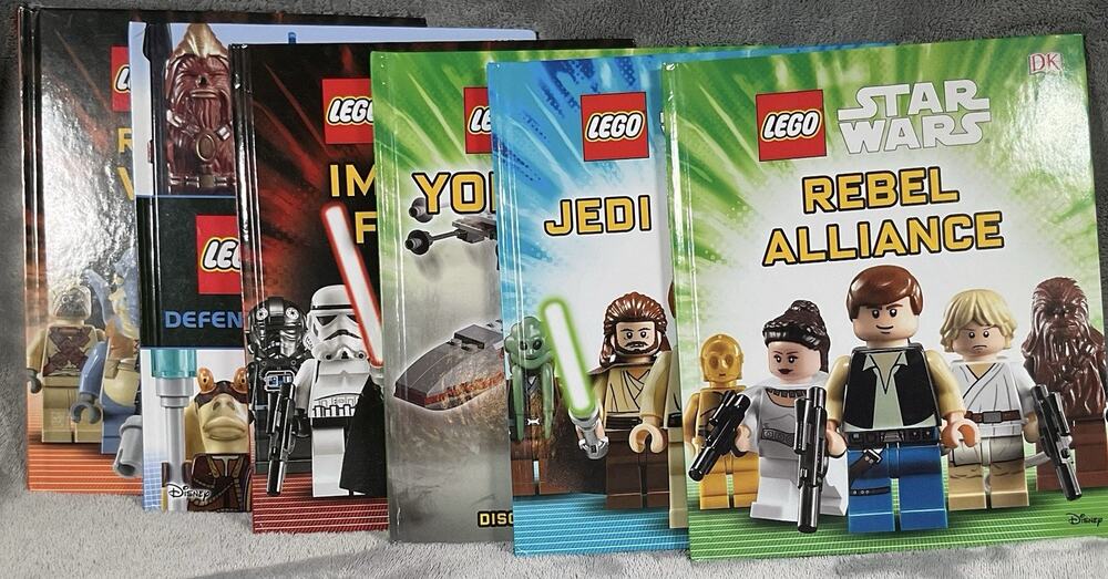 LEGO Star Wars Lot Of 6 HC Books DK Defenders Republic Imperial Yoda Disney